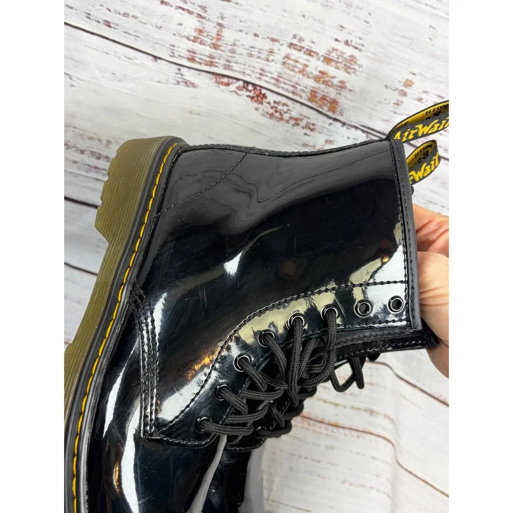 Dr. Martens JUNIOR 1460 PATENT LEATHER LACE UP BOOTS size 4 36 EU Doc Martens DM